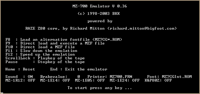 First screen
