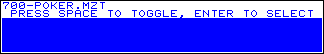 Selecting a file for load