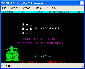 MOLE-ATTACK screen shot