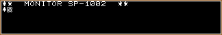 The monitor program SP-1002 of the MZ-80K